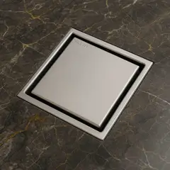 PAMO - Rejilla Piso Cuadrada Invisible Acero Inoxidable Antiodores 10X10