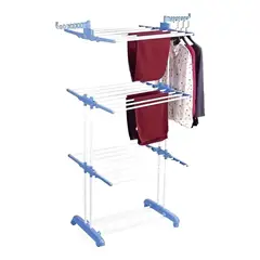 TECNOHOGAR JS - Tendedero Ropa Plegable Colgador De 3 Niveles