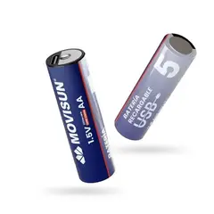 INNOVA - Baterías Pila AA Recargable Movisun 1.5V Pack x2