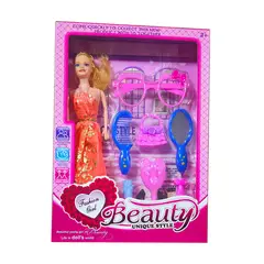 GENERICO - Muñeca Vestido Accesorios Gafas Moda Espejo Juguete Niñas