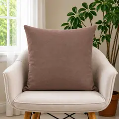 HOGARETO - Funda de Cojín Decorativo Marrón Pet Friendly 45x45cm