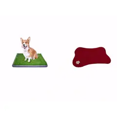 HALLY PET - Tapete Entrenador Grande Mas Tapete Hueso Vinotinto