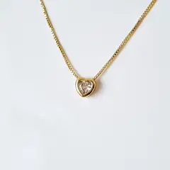 RAVEL - CADENA AJUSTABLE CORAZON SOLITAIRE BRILLANTE