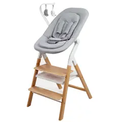 CARESTINO - Silla Comedor 4 en 1 Malta Ceniza