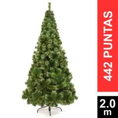 GIO HOME - ÁRBOL DE NAVIDAD PINO NORUEGA 200 CM VERDE 442 PUNTAS