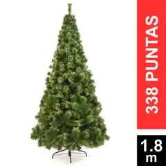 GIO HOME - ÁRBOL DE NAVIDAD PINO NORUEGA 180 CM VERDE 338 PUNTAS