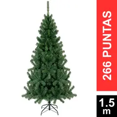 GIO HOME - ÁRBOL DE NAVIDAD PINO MONTAÑES 150 CM VERDE 266 PUNTAS