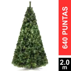 GIO HOME - ÁRBOL DE NAVIDAD PINO PONDEROSA 200 CM VERDE 640 PUNTAS