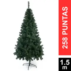 GIO HOME - ÁRBOL DE NAVIDAD PINO ANDINO 150 CM VERDE 258 PUNTAS