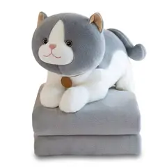 GENERICO - PELUCHE COBIJA GATO IMPORTADA 40 CM FINA MERCAQUICK