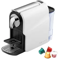 GENERICO - Cafetera Espresso Cápsulas 20 Bares Compatible NS Programable Tanque Extraíble Blanco