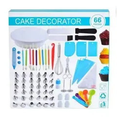 AMERICAN GENERICS - Kit Pastelero Profesional 66 Piezas para Decoración de Tortas y Repostería