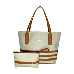 KARLA CHACON - Bolso Tote Dama Cartera Grande Con Cosmetiquera