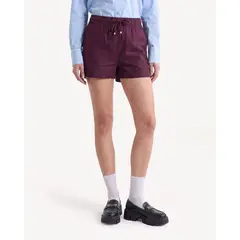 SEVEN SEVEN - Short Fluido De Ajuste Confortable Para Mujer Vino