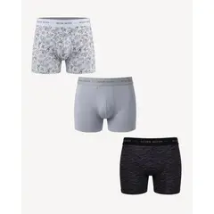 SEVEN SEVEN - Boxer X3 De Hombre Filete Medio Marca Seven Negro #45000400