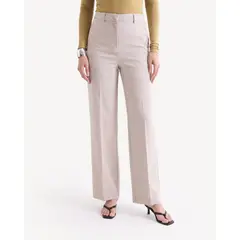 SEVEN SEVEN - Pantalón Sastre De Caída Estructurada Para Mujer Taupe