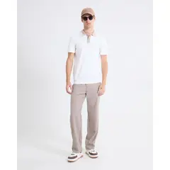 SEVEN SEVEN - Pantalón Tejido Binado De Apariencia Limpia Para Hombre Arena