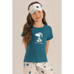 PROVOCAME - Pijama Niña en Satín Verde 23148
