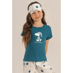 PROVOCAME - Pijama Niña en Satín Verde 23148