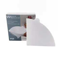 GENERICO - Filtros De Papel Para Café V01 V60 Forma De V Caja X100 Unds