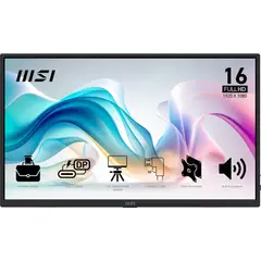 MSI - Monitor Portátil Pro MP165 E6 15.6 Pulgadas FHD IPS Gris