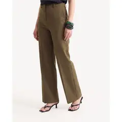 SEVEN SEVEN - Pantalón Sastre De Caída Estructurada Para Mujer Oliva