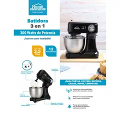 GENERICO - Batidora Triblend Pro 3 en 1 Home Elements