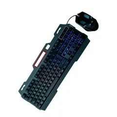 MYMOBILE - Combo Gamer USB Retroiluminado Teclado Mouse Soporte Celular