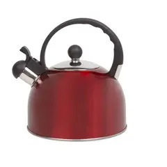CHINA GLAZE - Tetera en Acero Inoxidable FREE HOME con Silbato Roja 3 Litros