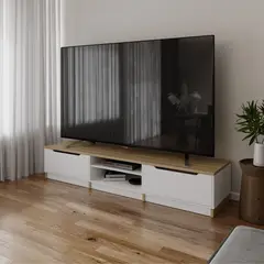 MUEBLES 2020 - Mesa para TV de hasta 98 Oslo - BlancoAlmendra
