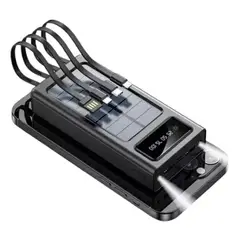 GENERICO - Power Bank Solar 20000mah Carga Dual Usb y Energia Solar Resistente Polvo y Agua