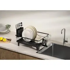 RTA DESIGN - Escurridor De Platos Drip, Negro, Metalico