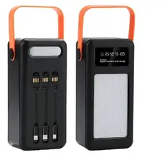 GENERICO - Dispositivo de Carga Portátil 60000mah Carga Rápida Pd con 4 Cables Incluidos
