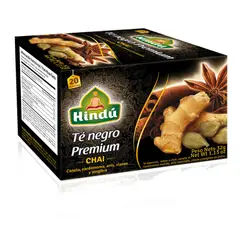 HINDU - Té Negro Premium Chai Hindú X 20 Bolsitas