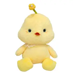 GENERICO - Pollito Amarillo Pequeña Flor Amarilla de 30 cm Importado