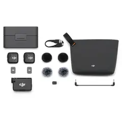 AUDIO PRO - DJI Mic Mini — Sistema de Micrófonos Inalámbricos 2 TX + 1 RX + Estuche de Carga