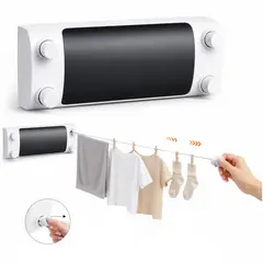 ONE PIXEL - Tendedero De Ropa Retractil Estirable Dos Cuerdas Para Pared