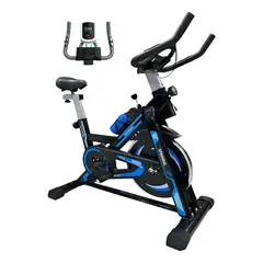 MAGNUX COMPANY - Bicicleta Estatica Spinning Gym Magnux Con Monitor De Frecuencia Cardiaca Azul