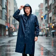 NUBOTTA - Capa Gabán Impermeable Abrigo Largo Lluvia Resistente