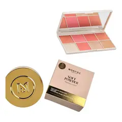 MONTOC MAKEUP - Paleta Rubores 8 Tonos Polvo Sueltos Traslucidos 30g