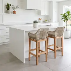 MARTEJIDO - Butaco de Barra Entrelazo Beige