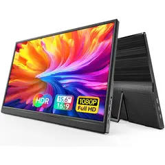GENERICO - Monitor Portátil De 15.6 1080p Ultra Slim Wgk Color Negro