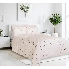 BALI - Colcha Doble Faz para Cama King Wool Beige 270×240 cm + Fundas 50×75 cm