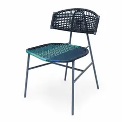 G HOME - Silla Tejida Mimbre Azul Noruega