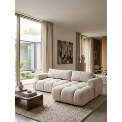 GENERICO - Mueble o sofá Moderno en L esquinero DerechoBeige