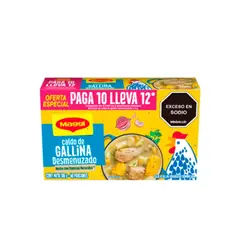 MAGGI - Caldo de Gallina Desmenuzado Pague 10 Lleve 12