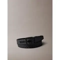 CALVIN KLEIN - Cinturón negro reversible con logo emblemático