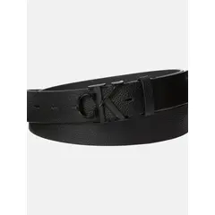 CALVIN KLEIN - Cinturón multicolor de cuero con hebilla de monograma