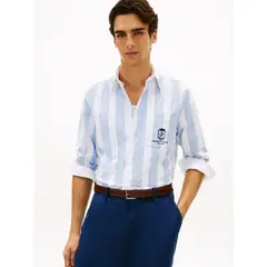 TOMMY HILFIGER - Camisa Oxford de corte clásico con escudo