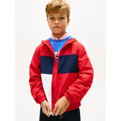TOMMY HILFIGER - Chaqueta con Para Niño capota y logo color block